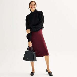 Nine West Deep Burgundy Pencil Skirt